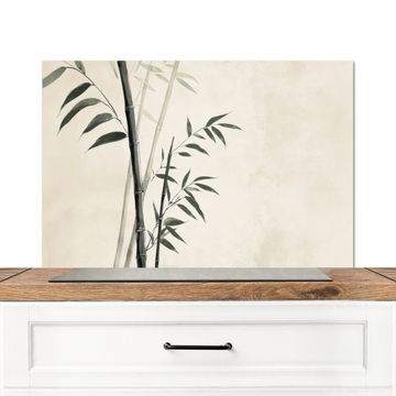 Spatscherm Aluminium - Japandi - Bamboe - Beige
