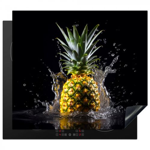 Inductie beschermer - Ananas - Fruit - Water - Planten - Zwart