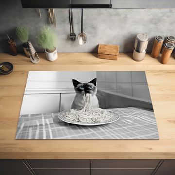 Inductie beschermer - Kat - Siamees - Zwart Wit - Schattig - Dieren
