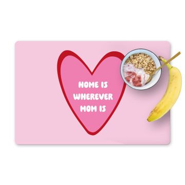 Placemat vinyl - Quote - Moeder - Roze