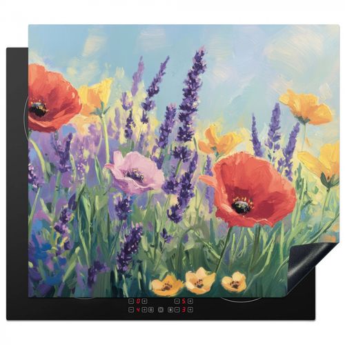 Inductie beschermer - Weide - Bloemen - Kleurrijk
