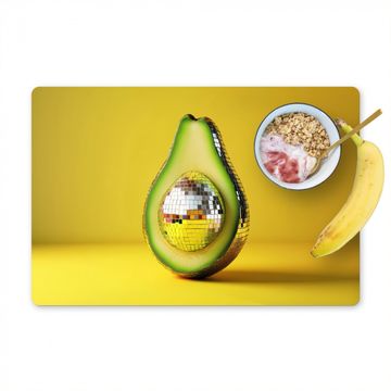 Placemat vinyl - Avocado - Discobal - Geel - Glitter