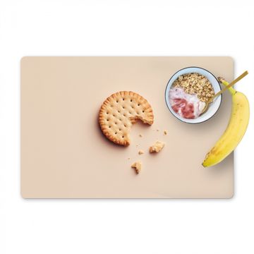 Placemat vinyl - Koekje - Kruimels - beige