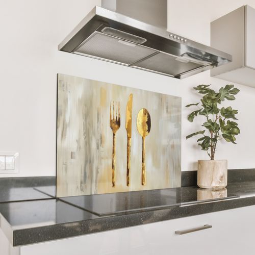 Spatscherm Aluminium - Verf - Goud - Bestek
