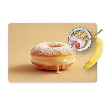 Placemat vinyl - Donut - Romig - Poedersuiker - Beige