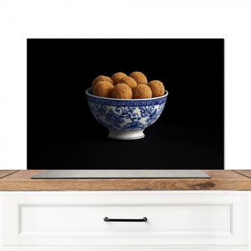Spatscherm Aluminium - Delfts blauw - Bitterballen - Holland - Schaal
