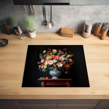 Inductie beschermer - Boeket - Roze - Bloemen - Vaas