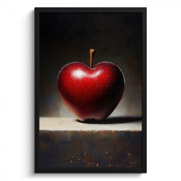 Poster met lijst - Apple - Hart - Rood