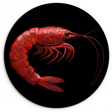 Muurcirkel - Garnaal - Rood - Dieren