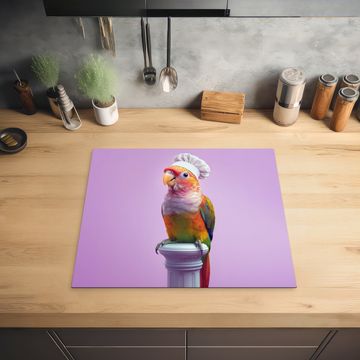 Inductie beschermer - Papegaai - Koksmuts - Pilaar - Vogel