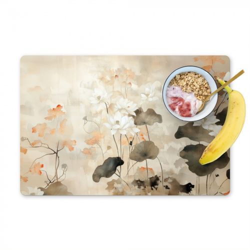 Placemat vinyl - Bloemen - Japandi - Wabi sabi