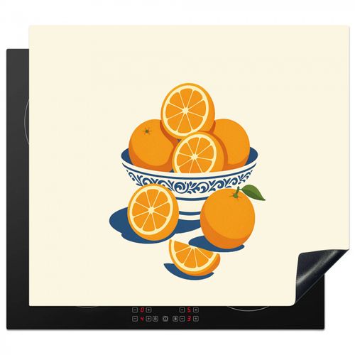 Inductie beschermer - Schaal - Minimalistisch - Oranje - Sinaasappels