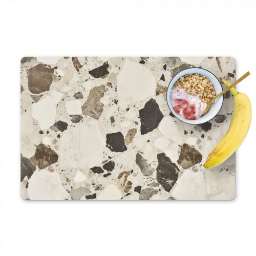 Placemat vinyl - Neutral - Stenen - Decoratie - Terrazzo