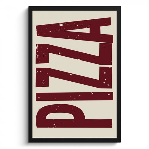Poster met lijst - Pizza - Vintage - Decoratie - Japandi