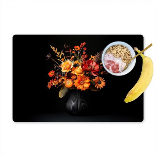 Placemat vinyl - Herfst - Boeket - Oranje