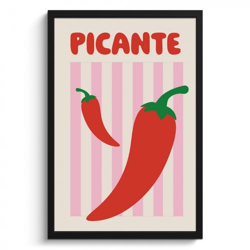 Poster met lijst - Pittig - Pepers - Rood