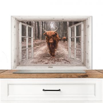 Spatscherm Aluminium - Venster op de Wildernis