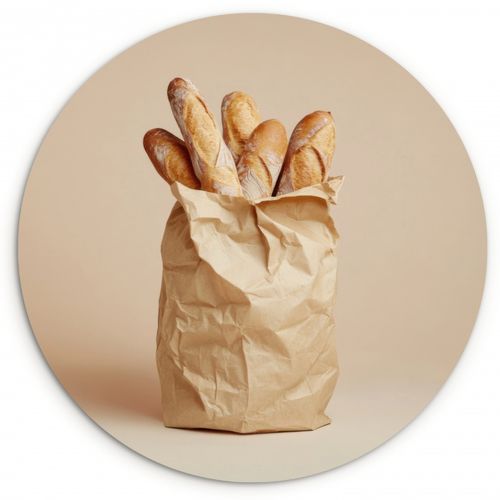 Muurcirkel - Baguette - Brood - Stokbrood - Beige