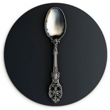 Muurcirkel - Lepel - Zilver - Metaal