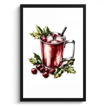 Poster met lijst - Drank - Winter - Cocktail - Rood
