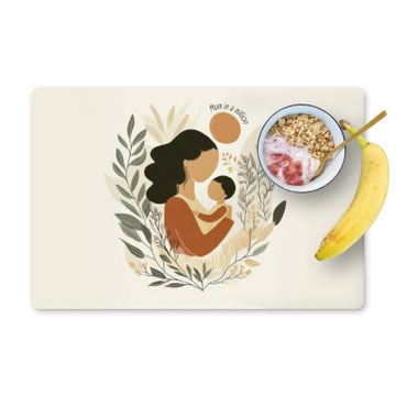 Placemat vinyl - Illustratie - Quote - Moeder
