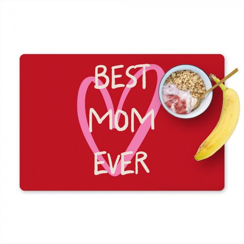 Placemat vinyl - Moeder - Quote - Hartje - Rood