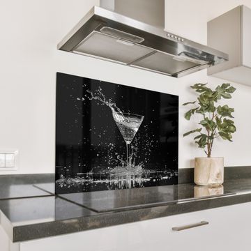 Spatscherm Aluminium - Monochroom Spetterend Martini