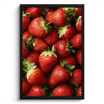 Poster met lijst - Aardbei - Fruit - Rood