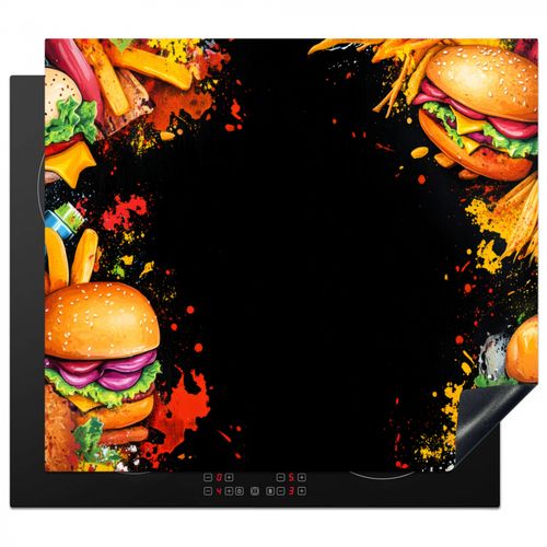 Inductie beschermer - Fastfood - Graffiti - Hamburger - Eten - Modern