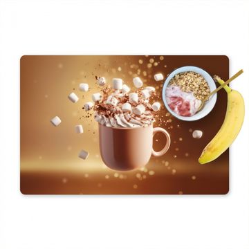 Placemat vinyl - Chocomelk - Drinken - Warm - Bruin