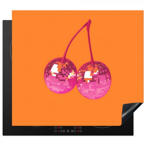Inductie beschermer - Discoballen - Kers - Spiegels - Roze