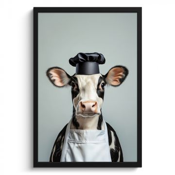 Poster met lijst - Koe - Zwart - Wit - Kok