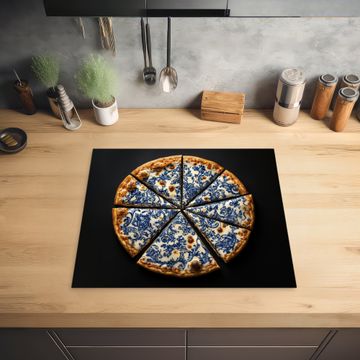 Inductie beschermer - Pizza - Eten - Delftsblauw