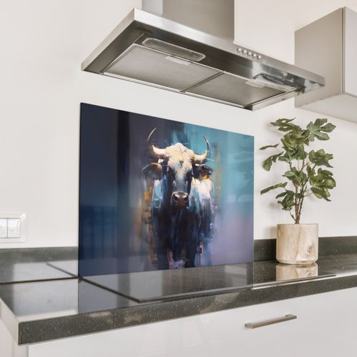 Stier - Zwart - Abstract - Horens