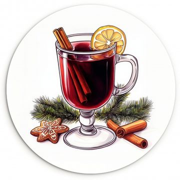 Muurcirkel - Wijn - Drinken - Gluhwein - Winter - Illustratie - Kerst