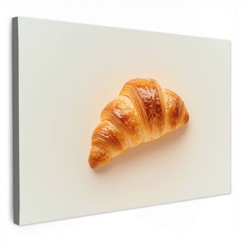 Canvas schilderij - Croissant - Brood - Beige