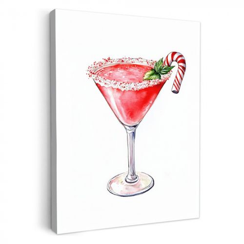 Canvas schilderij - Cocktail - Drank - Winter - Kunst
