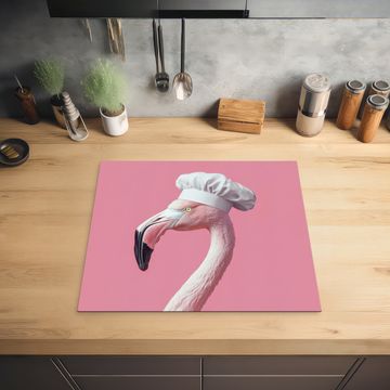 Inductie beschermer - Flamingo - Roze - Koksmuts - Vogel
