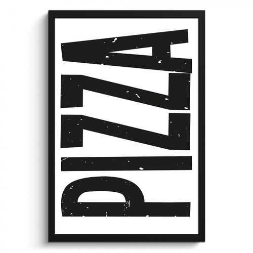 Poster met lijst - Pizza - Japandi - Decoratie - Vintage
