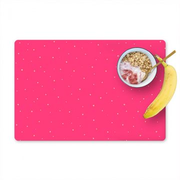 Placemat vinyl - Roze - Pastel - Stippen