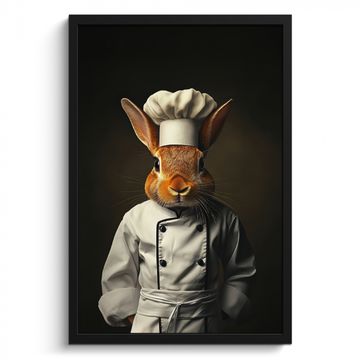 Poster met lijst - Konijn - Kok - Dier