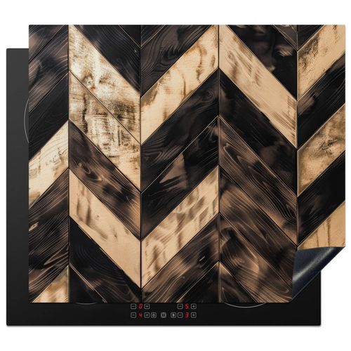 Inductie beschermer - Geometrisch Houtmozaïek