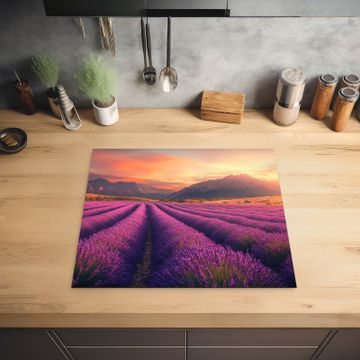 Inductie beschermer - Lavendelveld - Zonsondergang - Paars