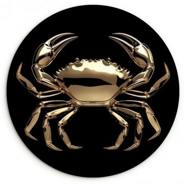 Muurcirkel - Goud - Krab - Dieren - Zwart