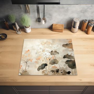 Inductie beschermer - Bloemen - Japandi - Wabi sabi