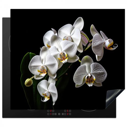 Inductie beschermer - Dauwdruppels op Witte Orchideeën