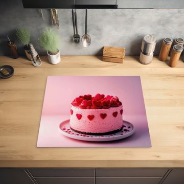 Inductie beschermer - Taart - Hart - Roze