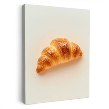 Canvas schilderij - Croissant - Brood - Beige