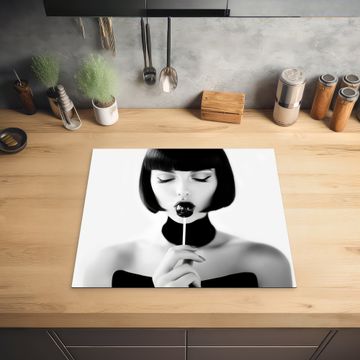 Inductie beschermer - Vrouw - Lolly - Zwart - Wit