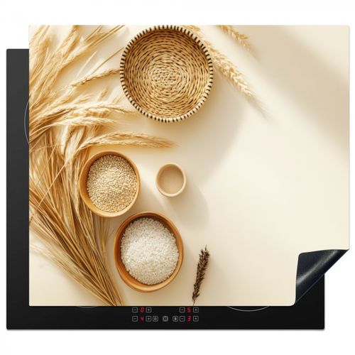 Inductie beschermer - Granen - Hout - Kom - Beige